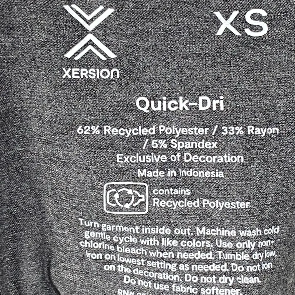 NWT Xersion Top Women’s XS Gray Short Sleeve Athletic Activewear Quick-Dri - Picture 4 of 5